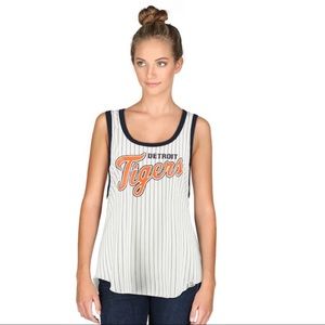 Detroit Tigers PINK Victoria's Secret Black White Stripe Tank Top